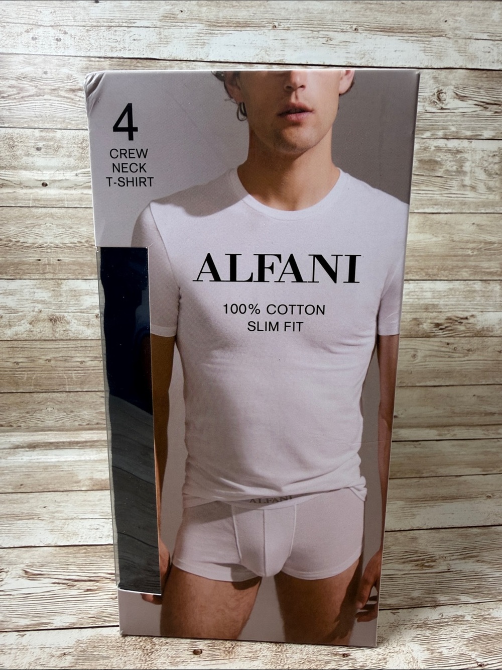 Alfani Black Slim Fit Cotton Crew Neck Tee - 4 Pack NEW XXL
